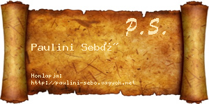 Paulini Sebő névjegykártya